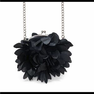 Nine West Black Floral Shoulder Bag | Chain Strap | NWT